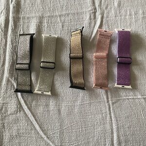 Stylish Women's Glitter Watch Bands - Silver, Gold, Pink, Purple